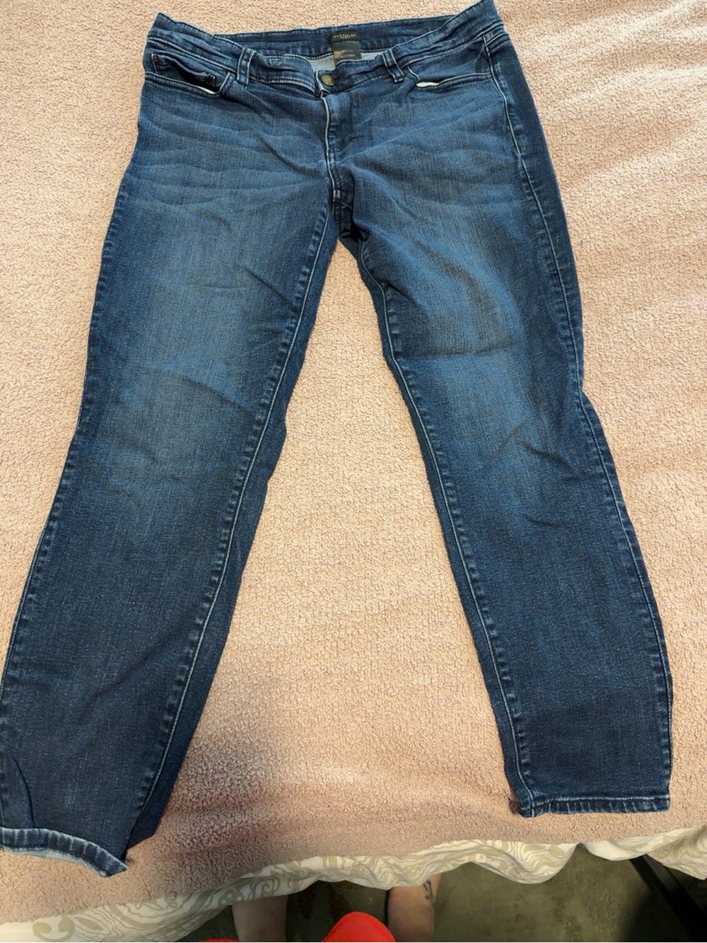 Ann Taylor Factory Modern Fit Jeans Size 12 Blue Slim Straight Leg